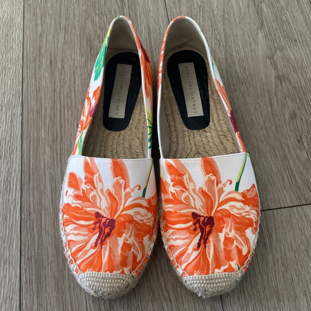 STELLA MCCARTNEY Carlow Floral Print Espadrilles Women’s 39 - Picture 3 of 14